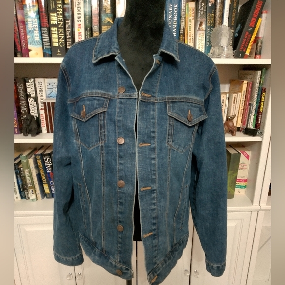 Hard Rock Myrtle Beach unisex denim jacket sz L EUC - Picture 2 of 5
